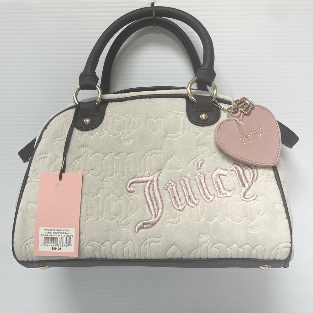 Juicy Couture Vintage Dreams Satchel in Angel & Chocolate